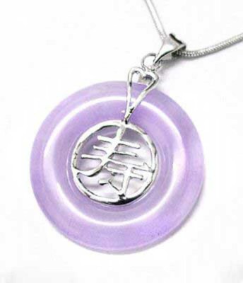 Asian Style 18K Gold Plated Donut Fortune Jade Pendant Lucky Jewelry Party Gifts
