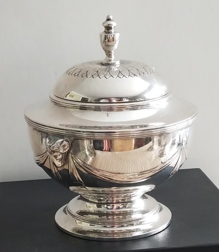 GERMAN SILVER TEA & COFFEE SERVICE WITH RAMS HEADS & SWAG DECORATION