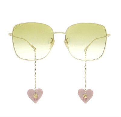 GUCCI GUCCI GG1030SK-004-60 SHINY GOLD SUNGLASSES