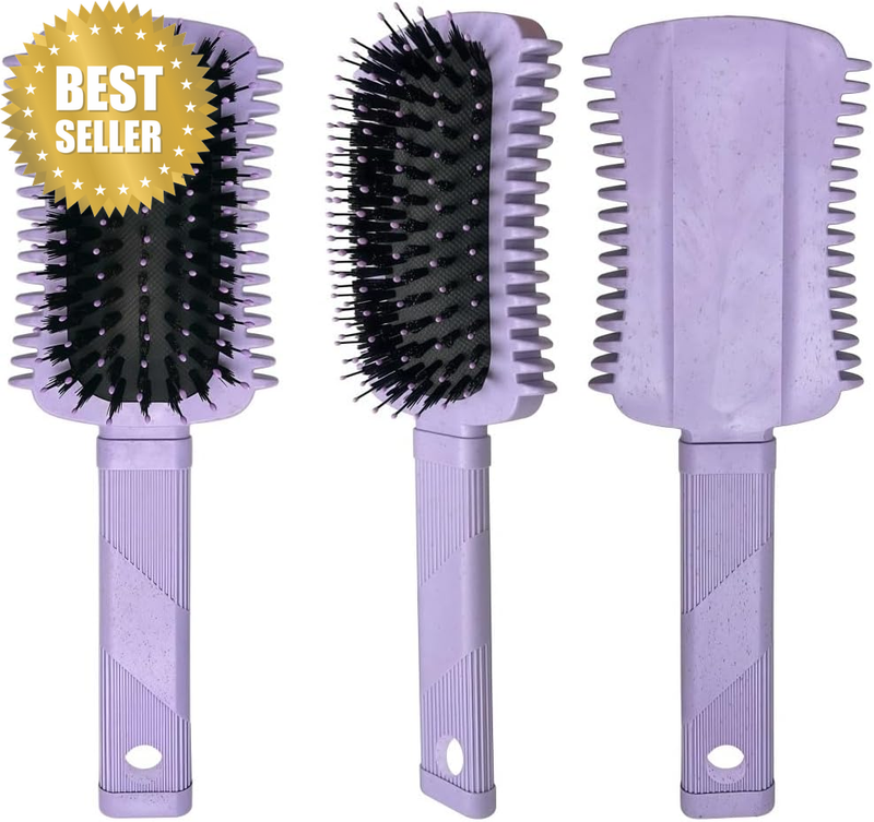 Curl Defining Hair Brush, Boar Bristle Detangling Comb for Shaping Curls, Wet an