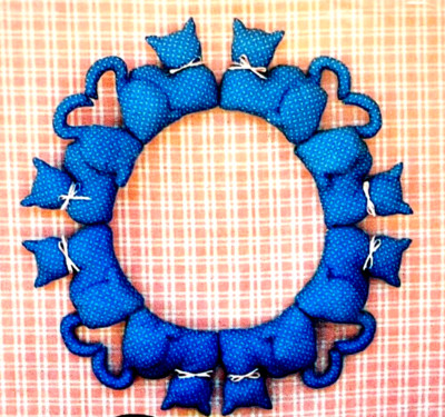 Needlecraft Dotti's Designs Vtg 1987 Craft Pattern 20'' KITTY KITTY WREATH Cat