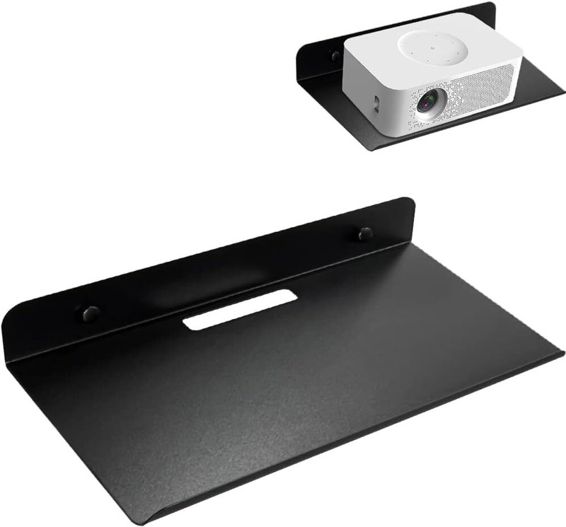 Drill-Free Wall Mount Floating Display Shelf Cable Hole Baby