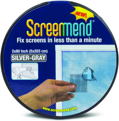 Screenmend Window Screen Repair Kit 1-2'' X 80'' Roll (Silver-Gray)