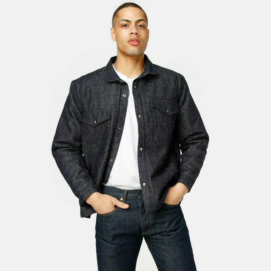 Pre-owned Levi's Made & Crafted Sack Jacket Japanese Fabric Neppy Denim (m) Rt$348 B5 In Multicolor