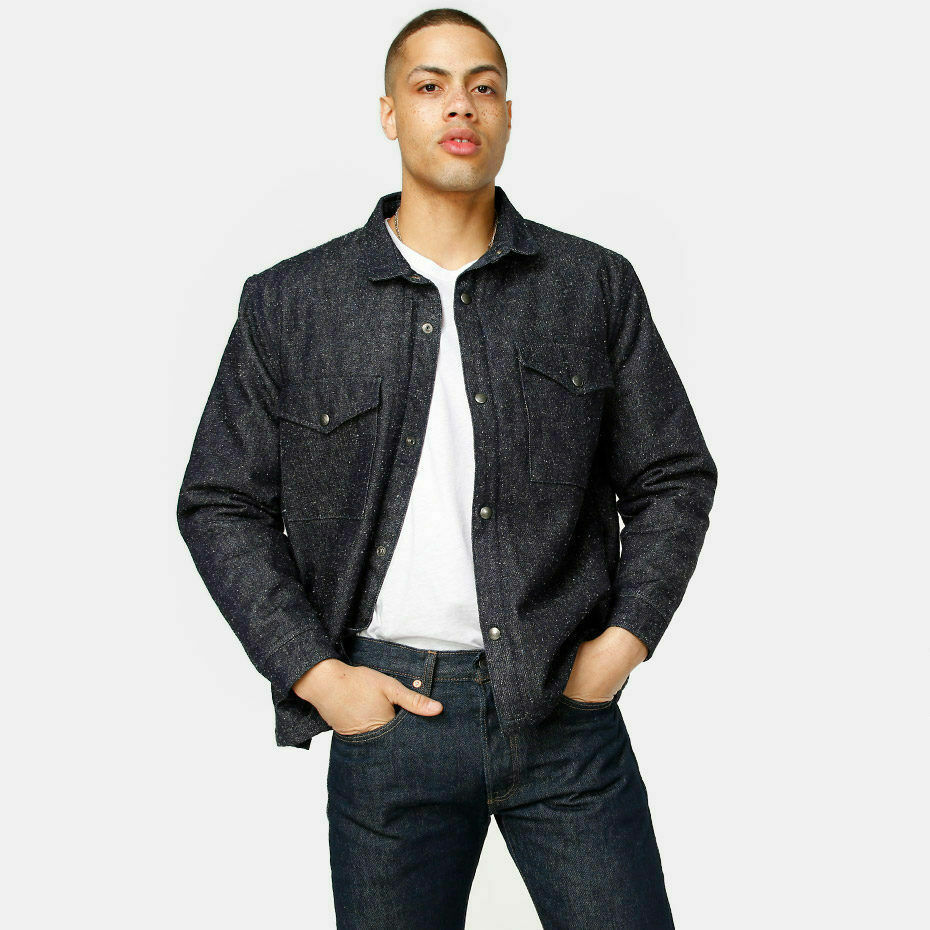 Pre-owned Levi's Made & Crafted Sack Jacket Japanese Fabric Neppy Denim (m) Rt$348 B2 In Multicolor