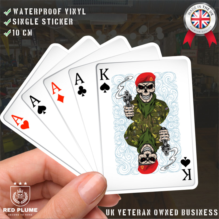 Royal Military Police (RMP) King & Aces Waterproof Vinyl Sticker/Decal 10cm - Picture 1 of 4