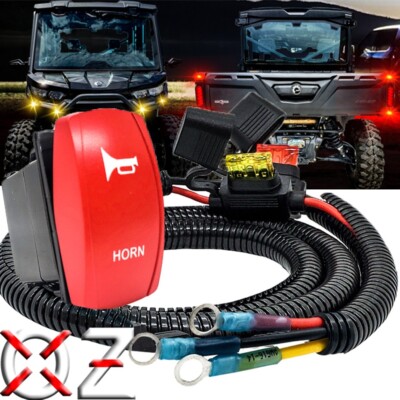 HORN On/Off Red Rocker Switch Power Block Wire Harness for Can-Am X3 RS RR Sport