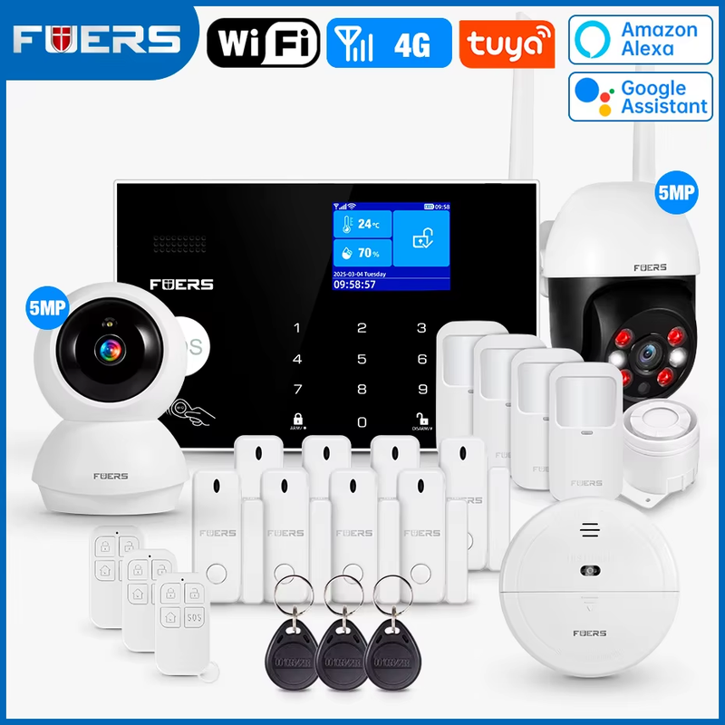 G34 Tuya Smart WIFI 4G Alarm System Wireless Home Burglar Security Alarm System