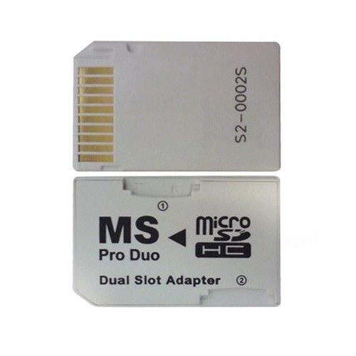 3x New Micro SD TF to Memory Stick MS Pro Duo for PSP Card Dual 2 Slot Adapter