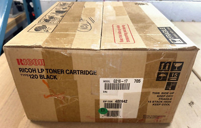 Genuine Ricoh 400942 Type 120 Black Toner Cartridge (15K YLD) for AP410, LP128