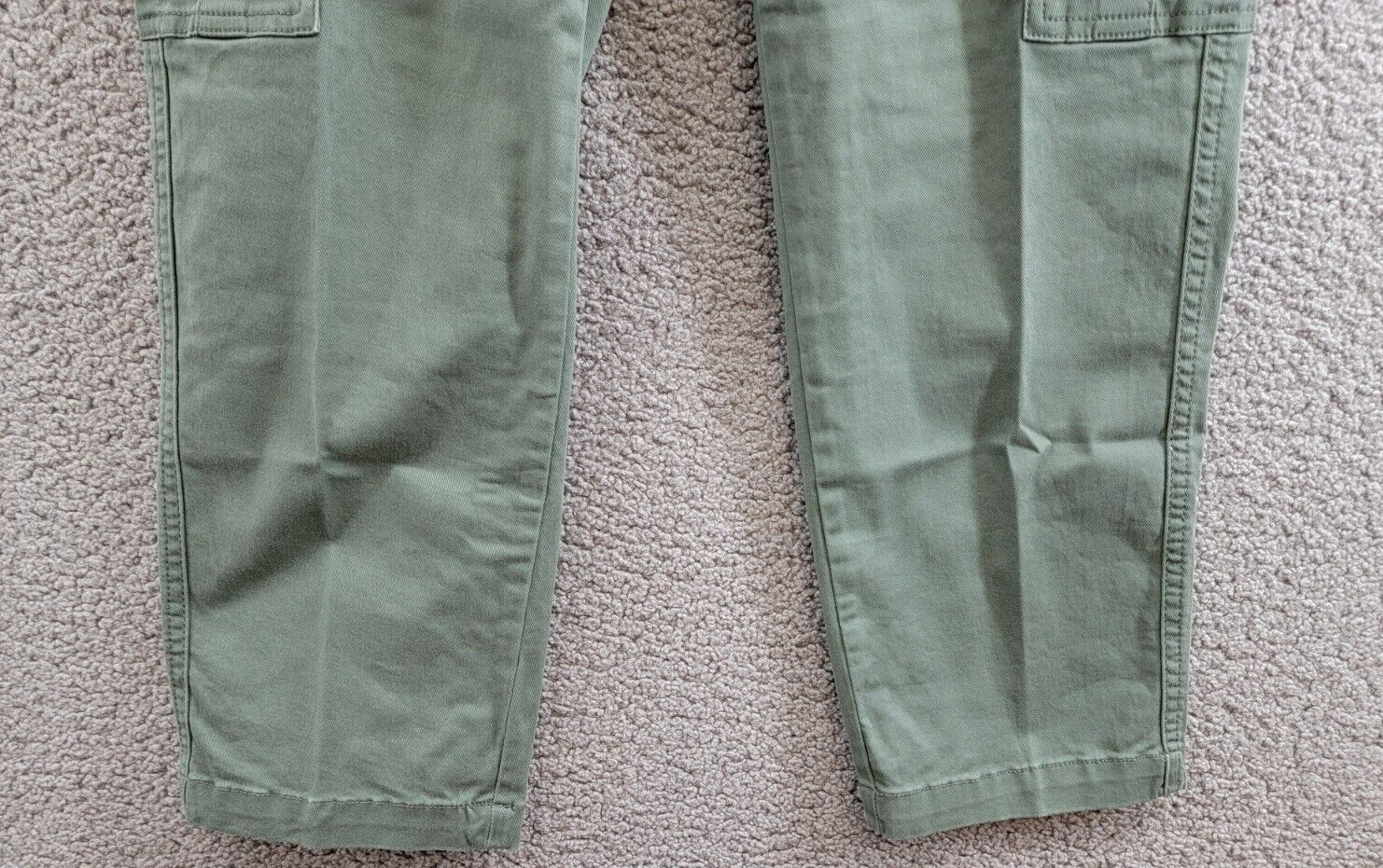 JAG High Rise Stretch Slim Tapered Leg Cargo Pants Women's 12/27 Sage Button Zip - Picture 4 of 18