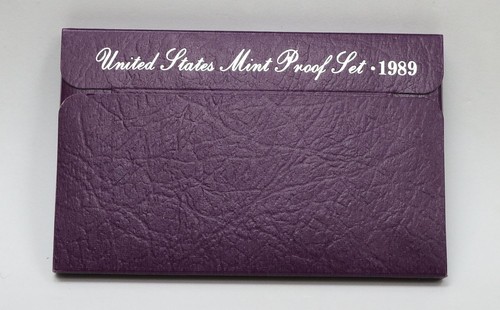 1989-S US Mint Proof Set 5 Coin Set OGP COA Kennedy 50c #1692