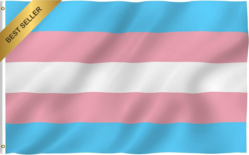 [Fly Breeze] 3X5 Foot Transgender Flag - Vivid Color and UV Fade Resistant - Can