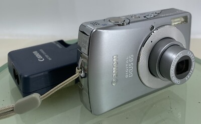 Canon Digital IXUS 65 COMPACT DIGITAL CAMERA  SILVER WITH CHARGER TESTED - 247
