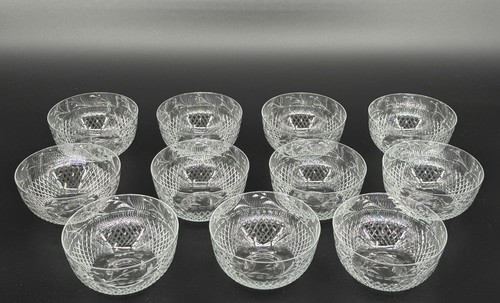 Vintage Set of 11 Kosta Boda Sweden Finger Dessert 4.5” Cut