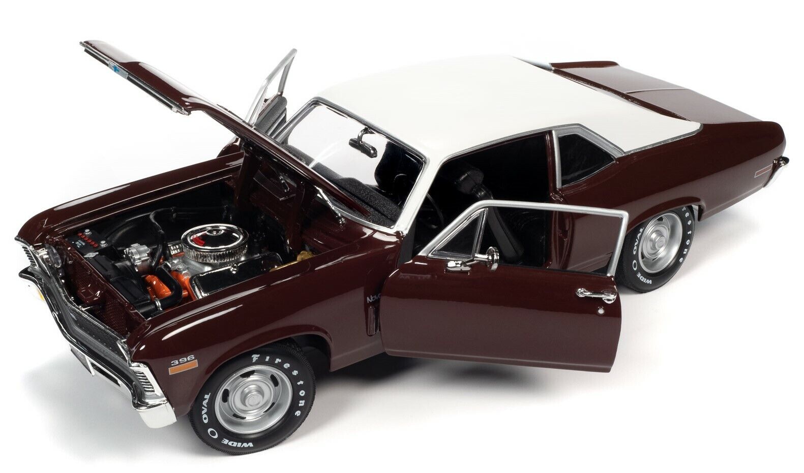 1970 CHEVROLET NOVA SS 396 BLACK CHERRY MCACN 1:18 DIECAST 1970 CHEVROLET NOVA SS 396 BLACK CHERRY MCACN 1:18 DIECAST