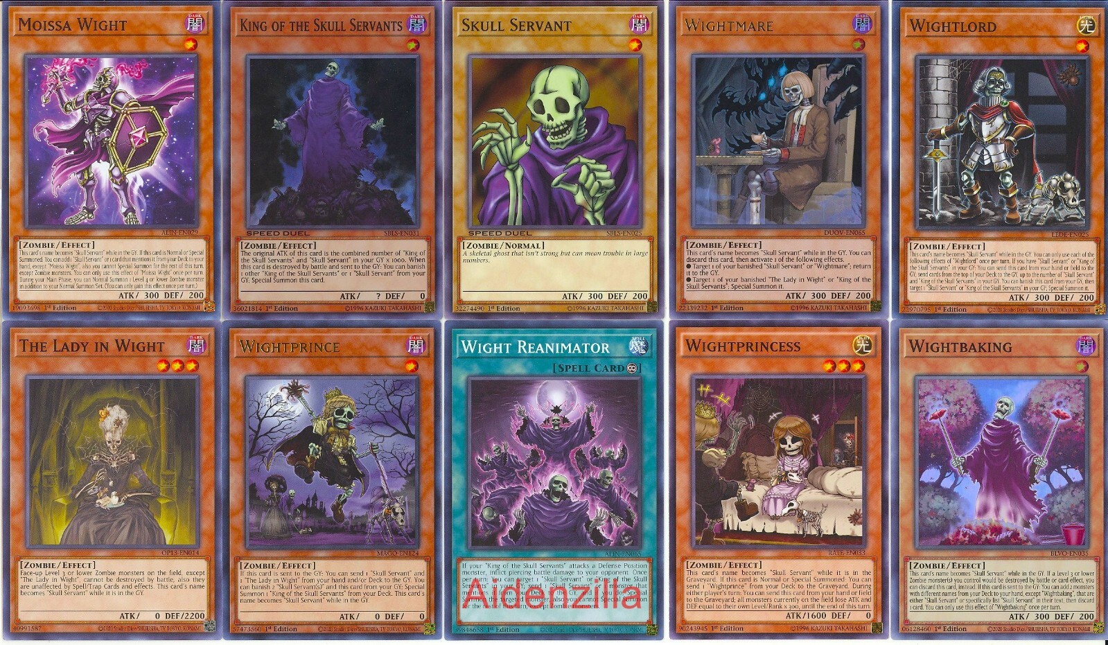 遊戯王 - ワイト デッキ 遊戯王 Skull Servant deck Yugioh Skull Servant Deck - Wightmare King Lady Wight