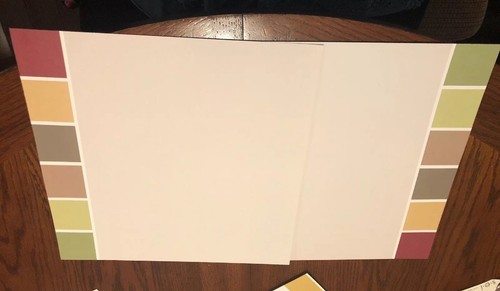 SEI Scrapbook Paper Sticker Set Christmas Fall 12x12 Vellum Border Tags Gold Red