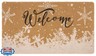 Winter Xmas Welcome-Doormat Non-Slip Front-Door-Mats - Snow Entrance Mat Porch Home Christmas Decor 17x30