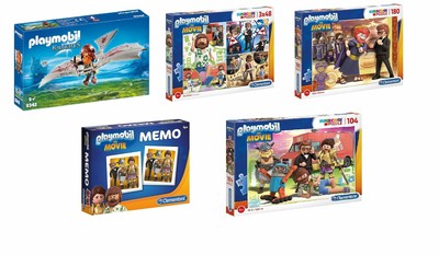 Playmobil Puzzle Set 5 (3 Puzzle + Memo + Dwarf Airplane)