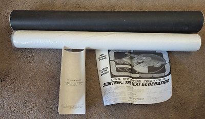 Star Trek The Next Generation USS Enterprise NCC 1701 D Cutaway Poster 48 x 25''