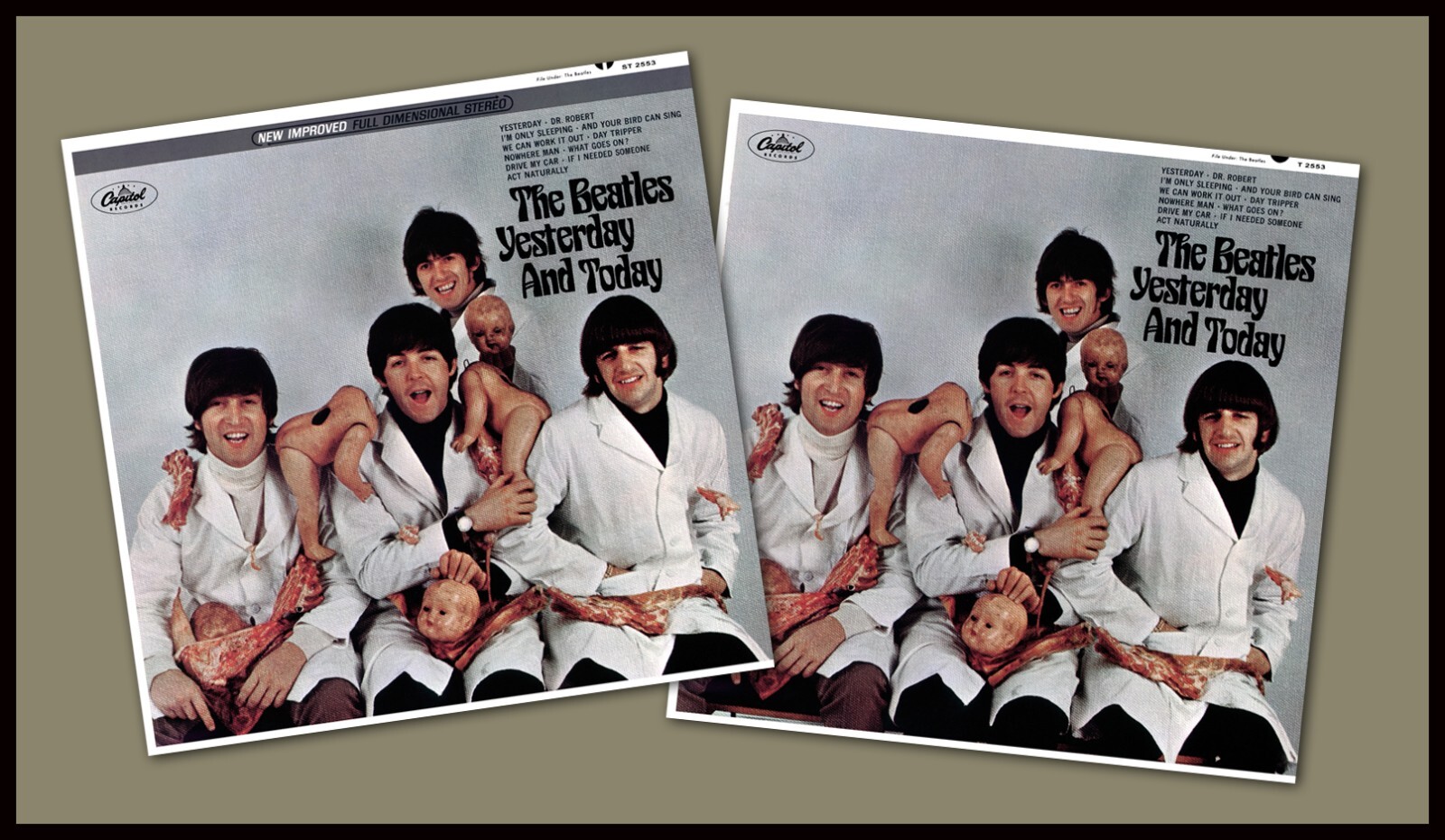 The Beatles Butcher Cover 1- Mono and 1 Stereo- Yesterday