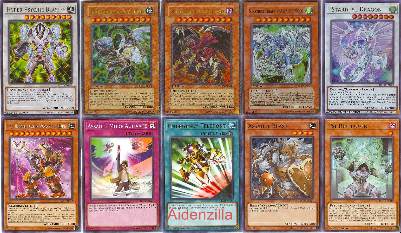 Yugioh Assault Mode Deck - Red Dragon Archfiend Stardust Psi