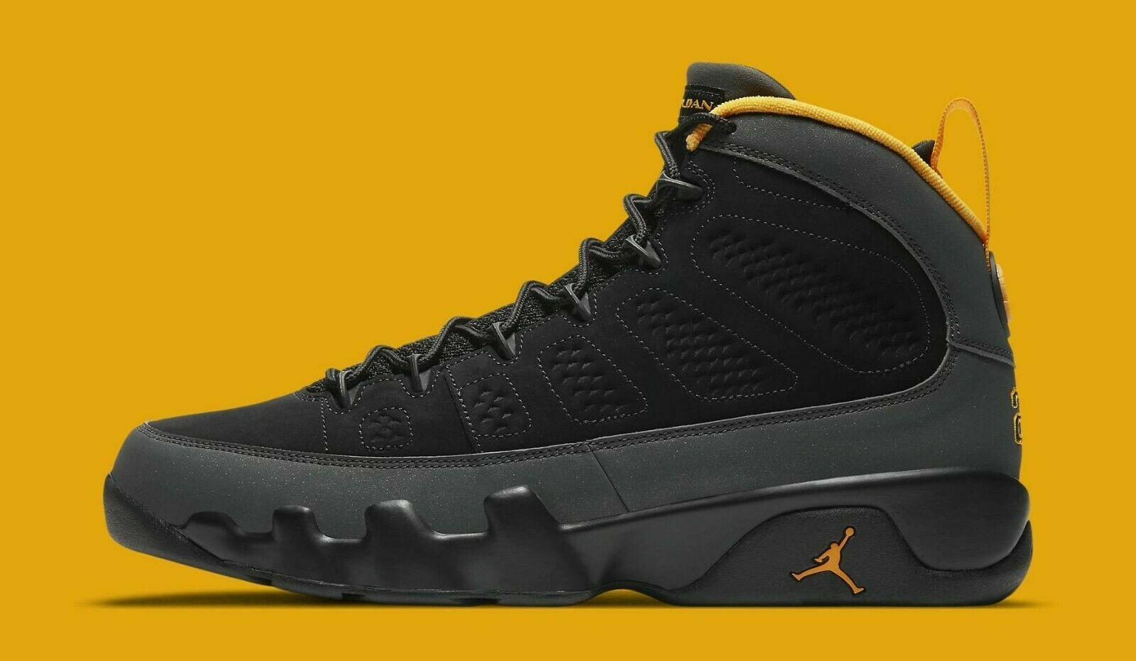 Nike Air Jordan 9 IX Retro University Gold Black Charcoal Nike Air Jordan 9 IX Retro University Gold Black Charcoal