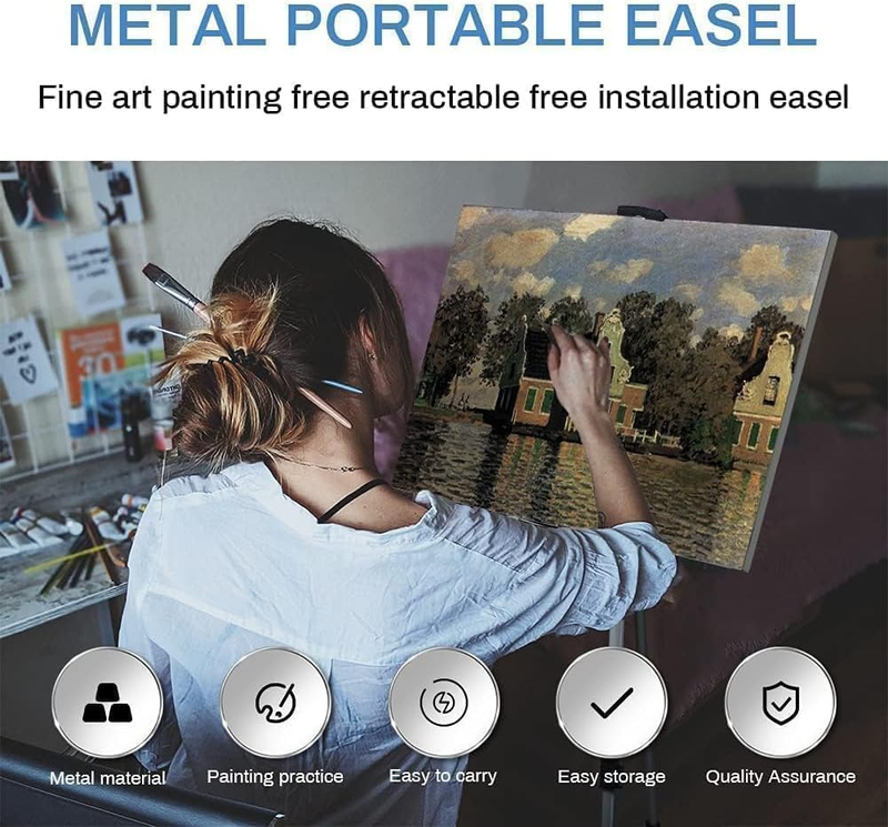 Art Artist Easel Stand for Painting:  Aluminum Metal Adjustable Easels for Paint