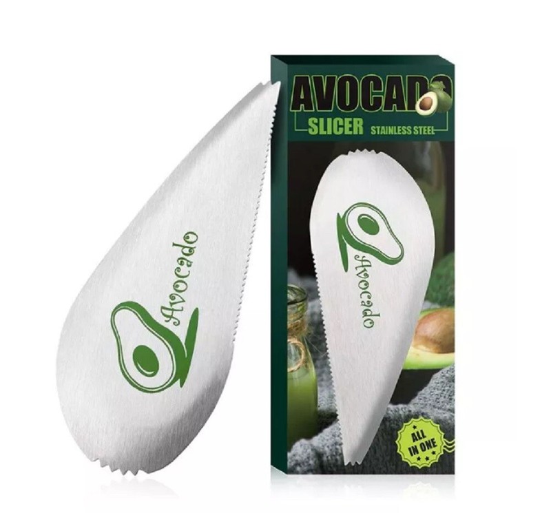 Multifunction Avocado Slicer - Stainless Steel Fruit Cutter, Pit Remover