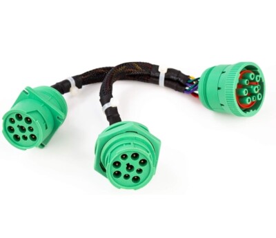 TYPE2 SAE J939 Splitter Y Cable 9pin Data Power Extension Cable for Truck ELD