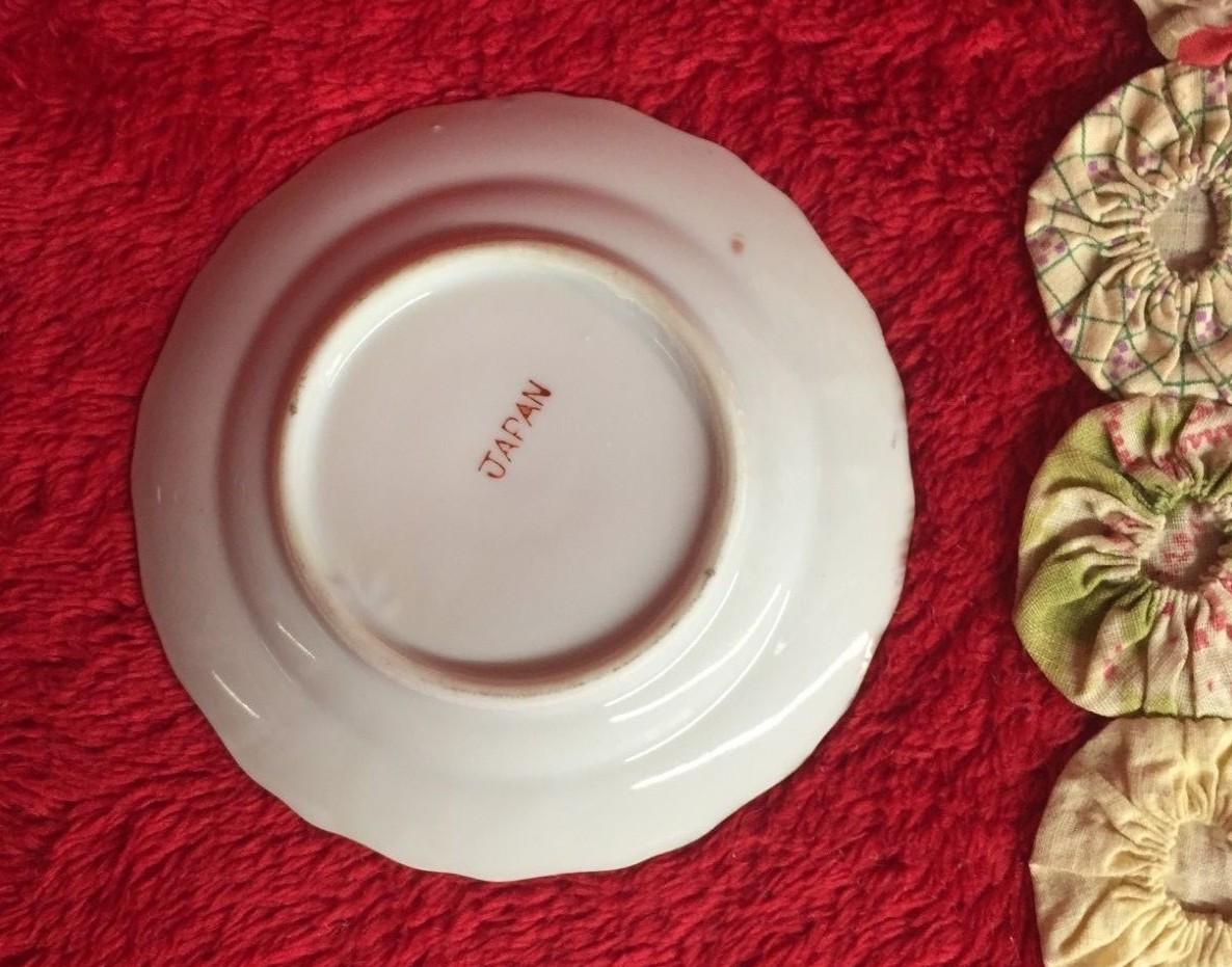 Vintage Floral and Gold Trim Individual Ashtray Limoges Style Japan Personal