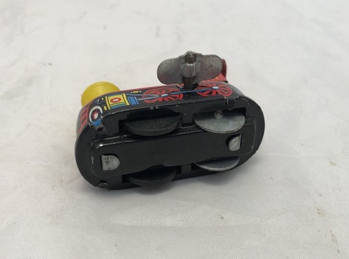 Free SHIP - Vintage Tin Litho Wind up Steam Train Engine - Works!  Made in Japan