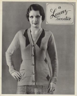 ORIGINAL 8X10 PHOTO ADVERTISEMENT OF WOMAN FOR A LORENZ SWEATER
