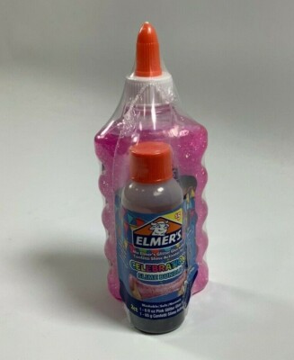 Elmers Pink Glitter Glue Celebration Slime Bundle NEW!