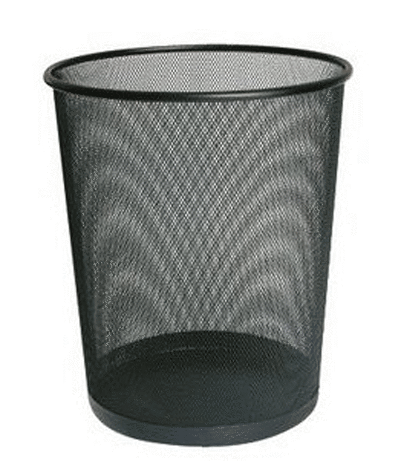 Cestino Raccolta Carte Raccogli In Metallo Nero Uffici Studi Aule Sale dfh