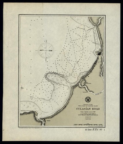 Palawan Island Culasian Road Philippine Islands 1902 detailed nautical chart map