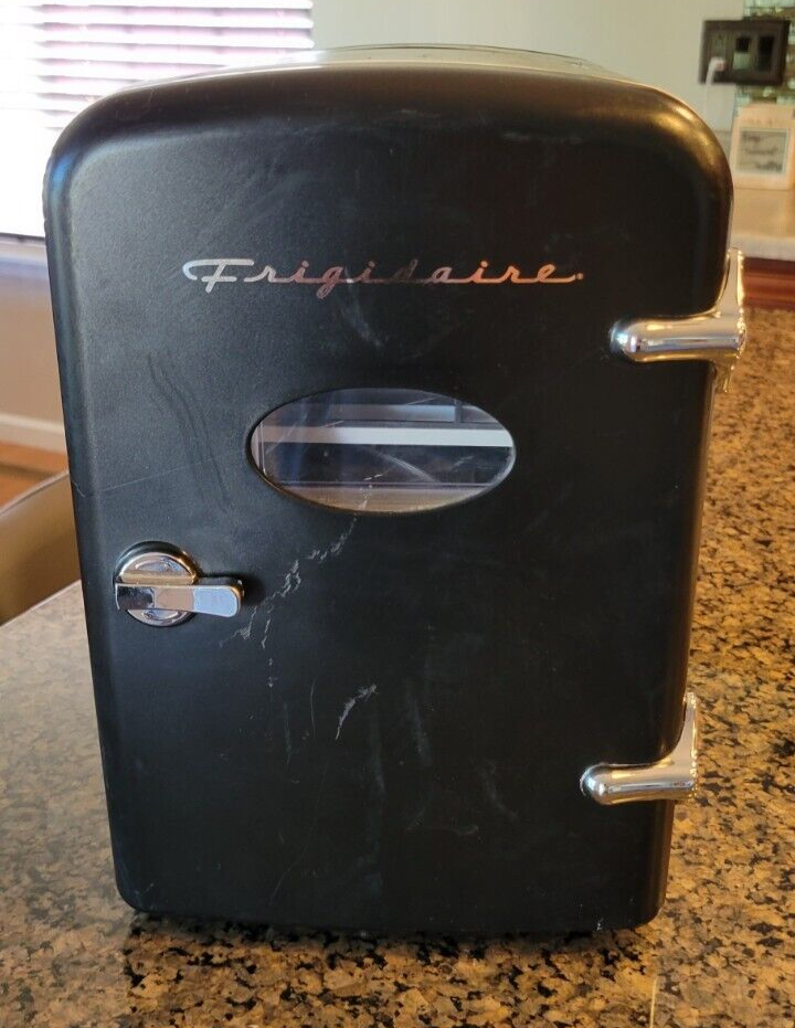 Frigidaire Portable Refrigerator Retro 6 Can Mini Cooler EFMIS129 Black Car