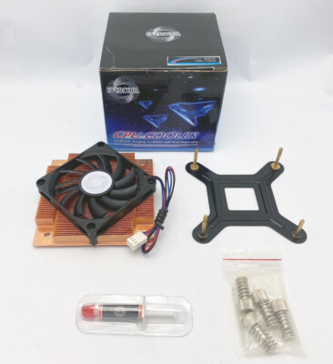 NEW Evercool Intel LGA 775 Socket T Low Profile 1U Copper Heatsink CPU Cooler 