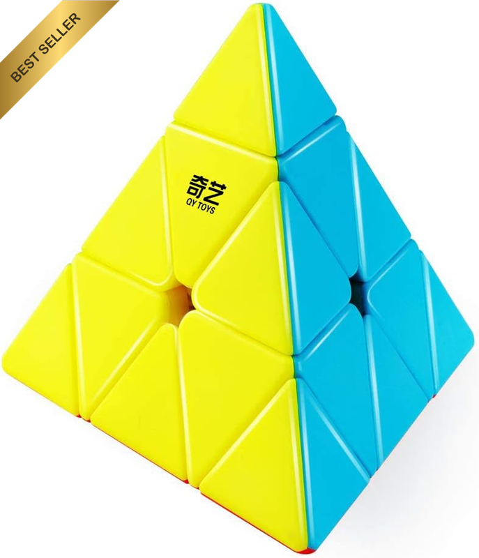 Qiyi Qiming Pyramid Stickerless Speed Cube Triangle Cube Puzzle