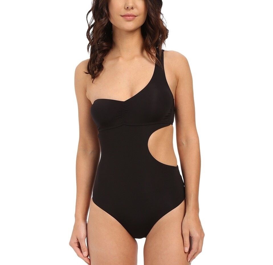 SAHA Freya One Shoulder Back Strapped One-Piece Trikini 129350 Size Large