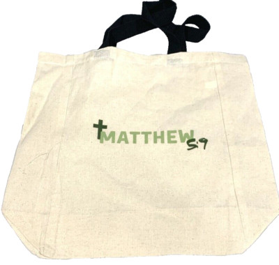Canvass Tote Travel Bag Matthew 5:9 (2-Pack) Blessed are the Peacemakers