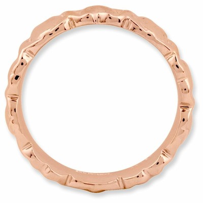 Goldia Sterling Silver Stackable Expressions Pink-Plated Hearts Ring