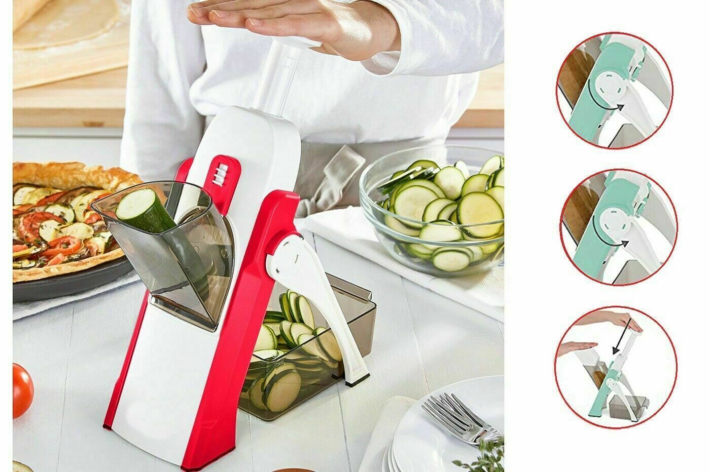 Affetta Verdure Manuale Spessore Regolabile Affettatrice Taglia Verdure cir