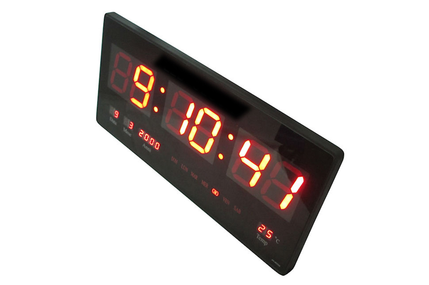Orologio Digitale Parete Led Quarzo Data Temperatura Cafe Bar Jh-4600 linq