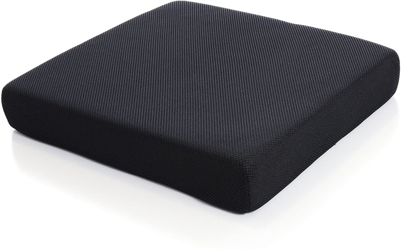 Milliard Memory Foam Seat Cushion Chair Pad 18 X 16 X 3-Inches Bundle w/ Cover