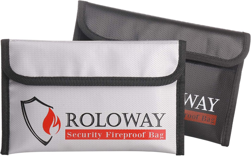 Small Fireproof Bag (5 X 8 Inches), Non-Itchy Fireproof Money Bag for Cash, Valu