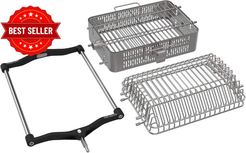 Joetisserie Basket Accessory Kit with a Flat Basket, Tumbler Basket and Quick Co