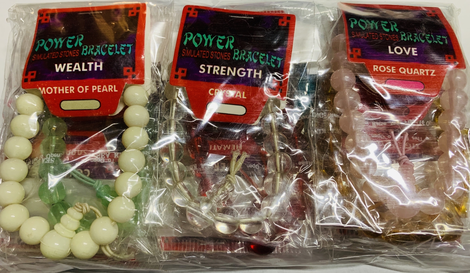 12 Buddha Powerarmbänder mit 21 Trendperlen ca. 8mm und Guru-Modeperle