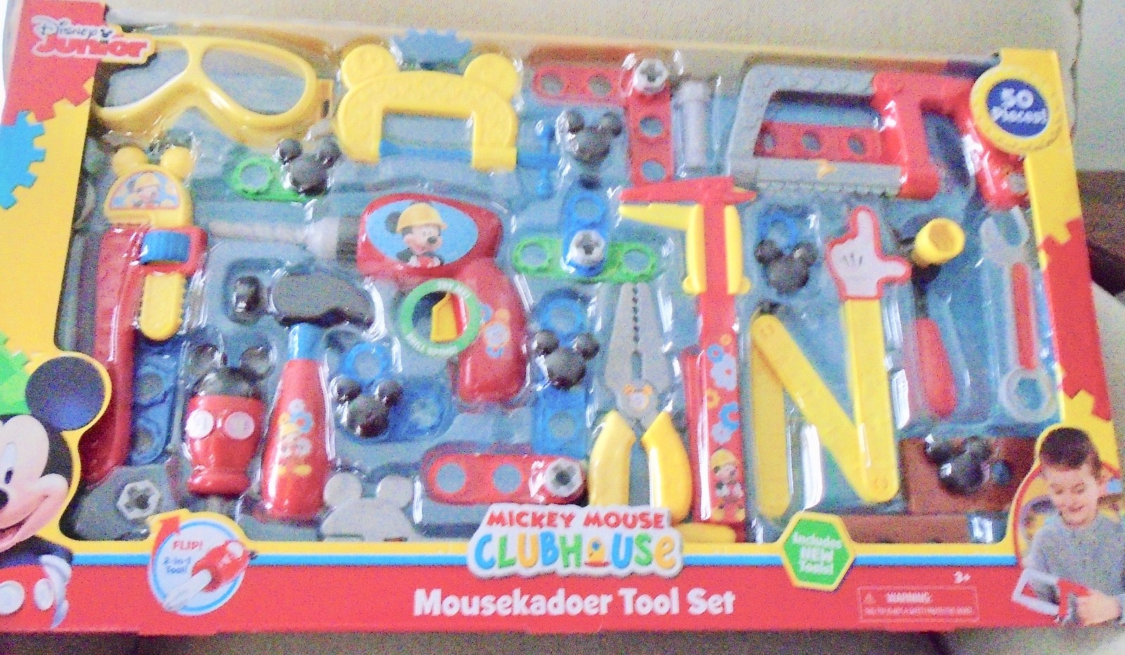 NEW DISNEY MICKEY MOUSE CLUBHOUSE MOUSEKADOER TOOL SET 50